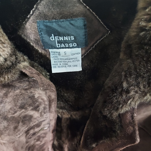 Genuine leather Dennis Basso coat. - Picture 2 of 5